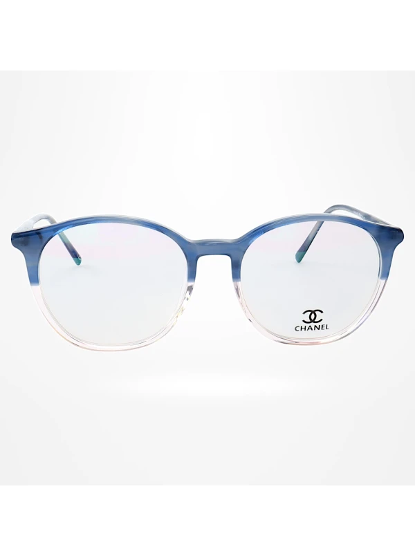 Armação de Óculos Redonda CH58663 Azul Translúcido Degrade