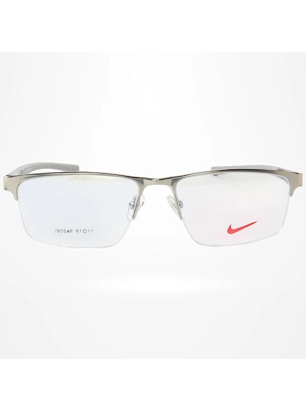 Armação de Óculos Retangular 7805AF Prata