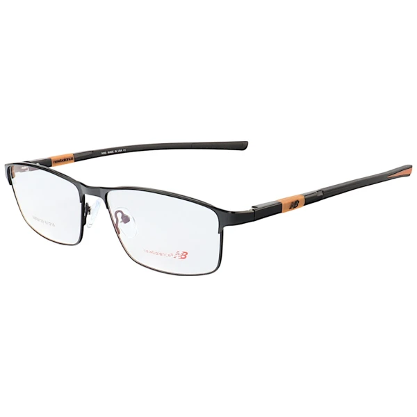 Armação de Óculos Retangular NB06129 Preto e Laranja