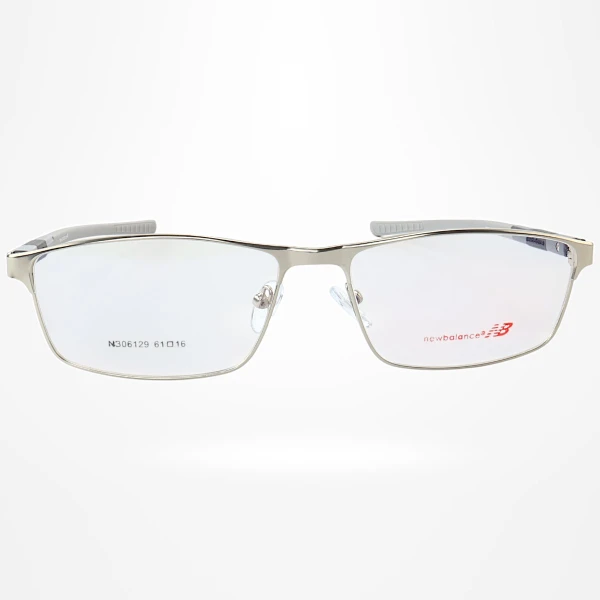 Armação de Óculos Retangular NB06129 Prata