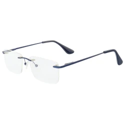 Armação de Óculos Retangular Balgriff Parafusada MT6882 Azul
