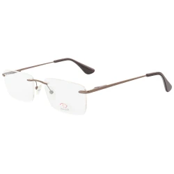 Armação de Óculos Flutuante Sem Aro Leve De Titanium Marrom