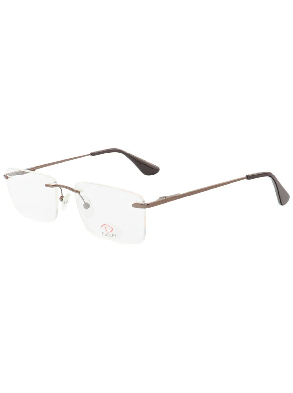 Armação de Óculos Flutuante Sem Aro Leve De Titanium Marrom