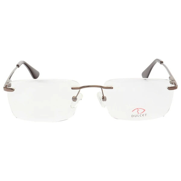 Armação de Óculos Flutuante Sem Aro Leve De Titanium Marrom