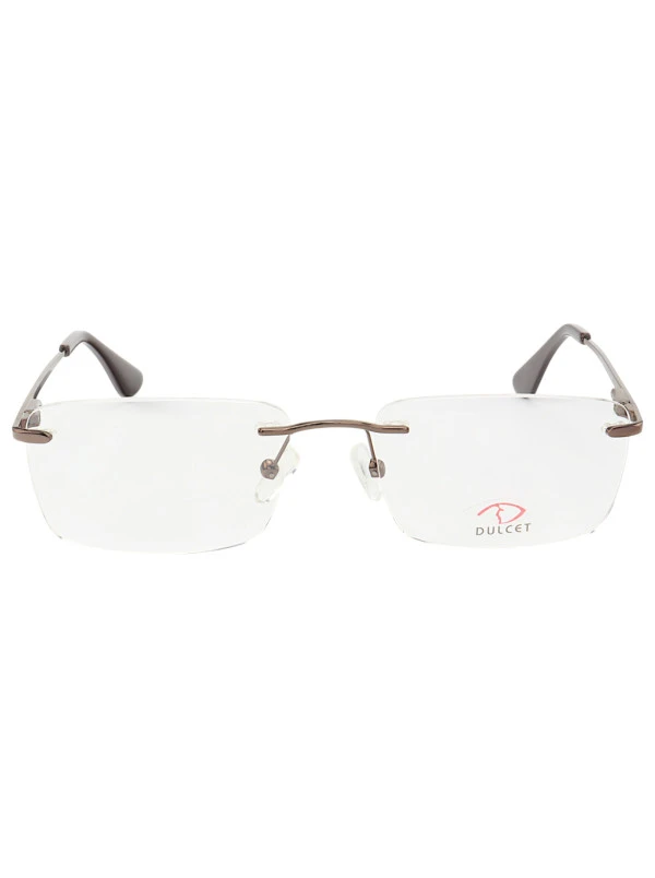 Armação de Óculos Flutuante Sem Aro Leve De Titanium Marrom