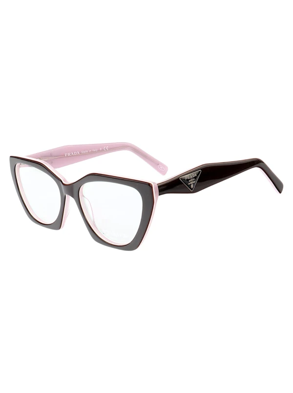 Armação de Óculos Quadrado P26YS Preto e Rosa