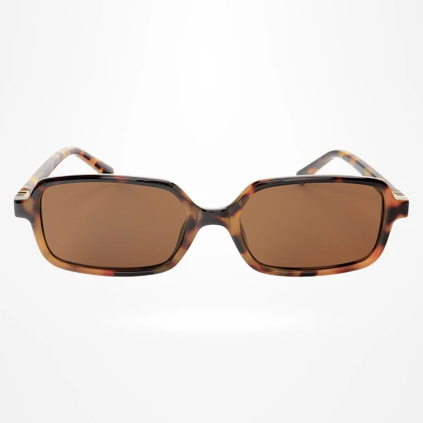 Óculos de Sol Retangular MM 8904 Tartaruga e Lente Marrom