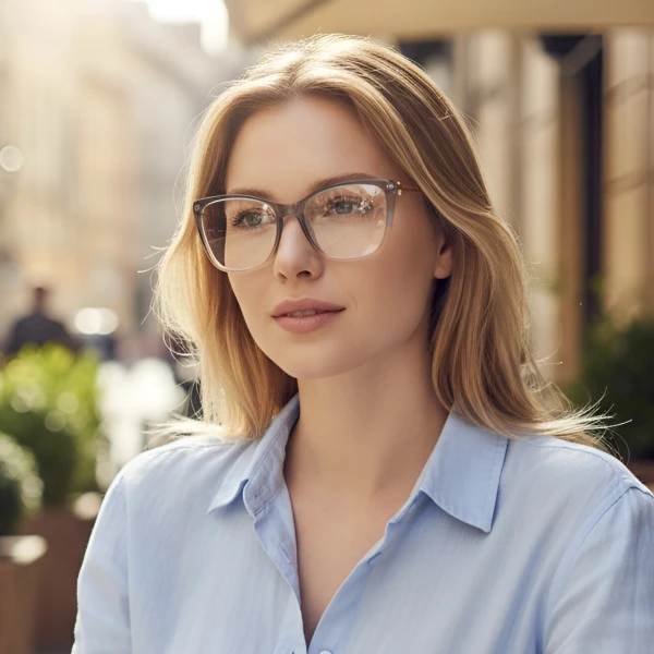 Armação de Óculos Quadrada TF2162 Cinza Escuro Degrade