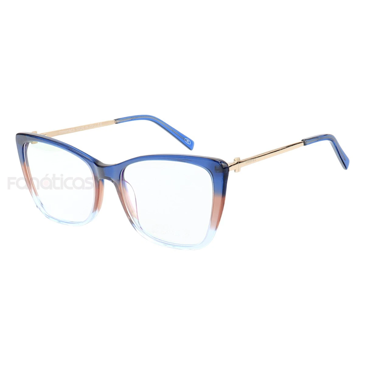 Armação de Óculos Quadrada TF2162 Azul Rosa Degrade