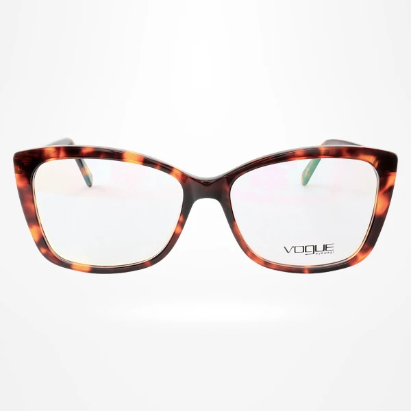 Armação de Óculos Quadrada VO5192 Marrom Tartaruga