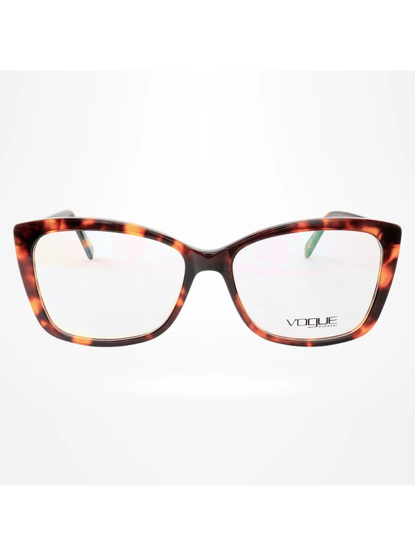 Armação de Óculos Quadrada VO5192 Marrom Tartaruga