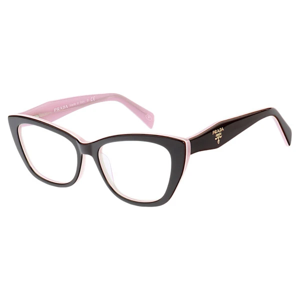 Armação de Óculos Gatinho PD102 Preto e Rosa