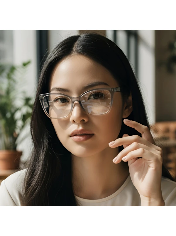 Armação de Óculos Quadrado CH589 Cinza Escuro Degrade