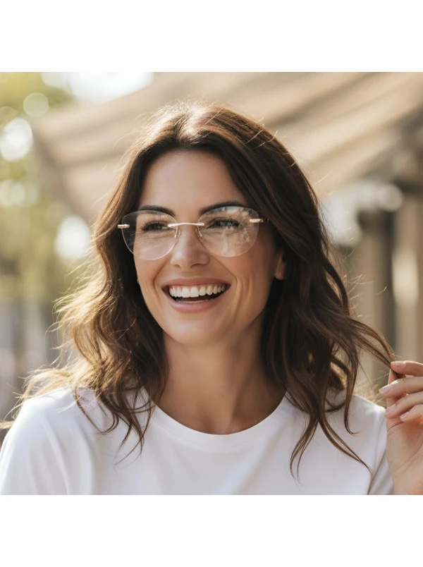 Armação de Óculos Gatinho Balgriff YY3002 Dourado