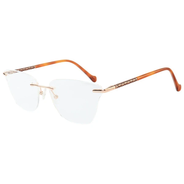 Armação de Óculos Gatinho Balgriff YY3003 Dourado