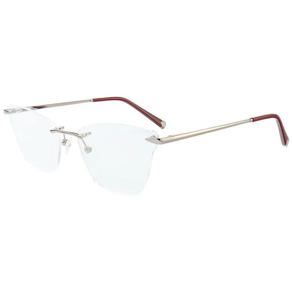 Armação de Óculos Gatinho Balgriff YY3003 Prata