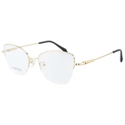 Armação de Óculos Gatinho Memory Titanium MT6932 Dourado Claro
