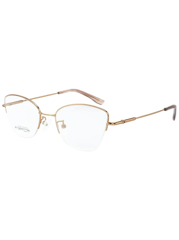 Armação de Óculos Gatinho Memory Titanium MT6932 Bronze