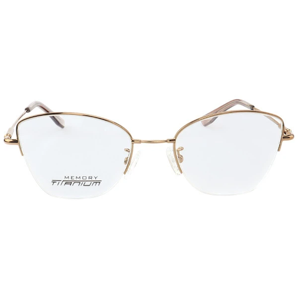 Armação de Óculos Gatinho Memory Titanium MT6932 Bronze