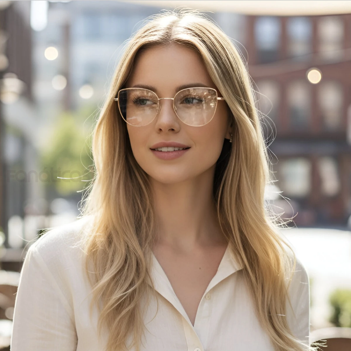 Armação de Óculos Gatinho MT8035 Dourado