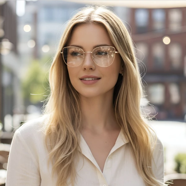 Armação de Óculos Gatinho MT8035 Dourado