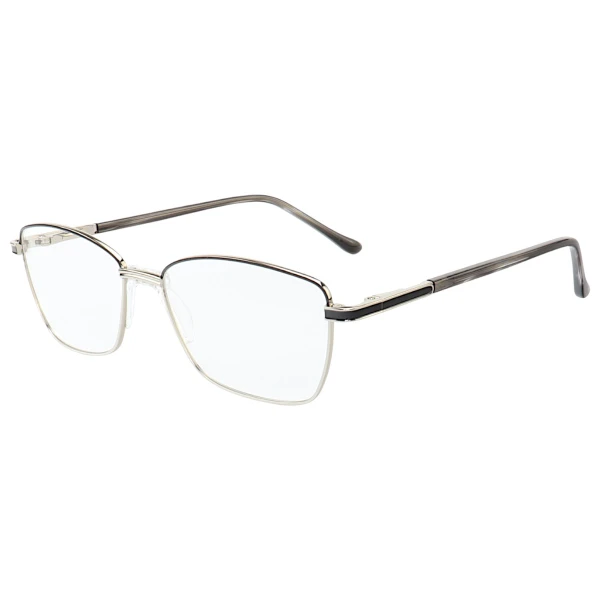 Armação de Óculos Retangular MT6923 Preto e Prata