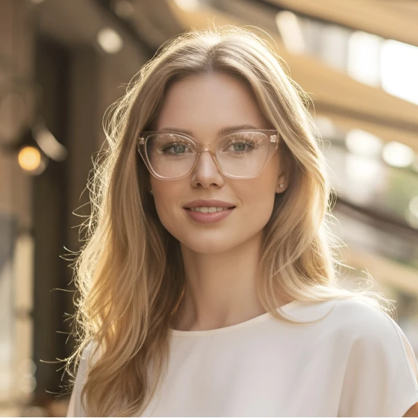 Armação de Óculos Quadrado MC3943 Nude Translucida