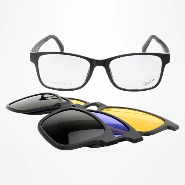 Armação de Óculos Clipon FN2075 3 Lentes Preto