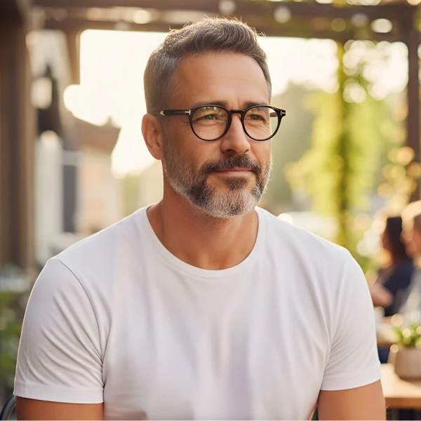 Armação de Óculos Redondo TF5695 Preto e Cinza