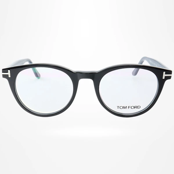 Armação de Óculos Redondo TF5695 Preto e Cinza
