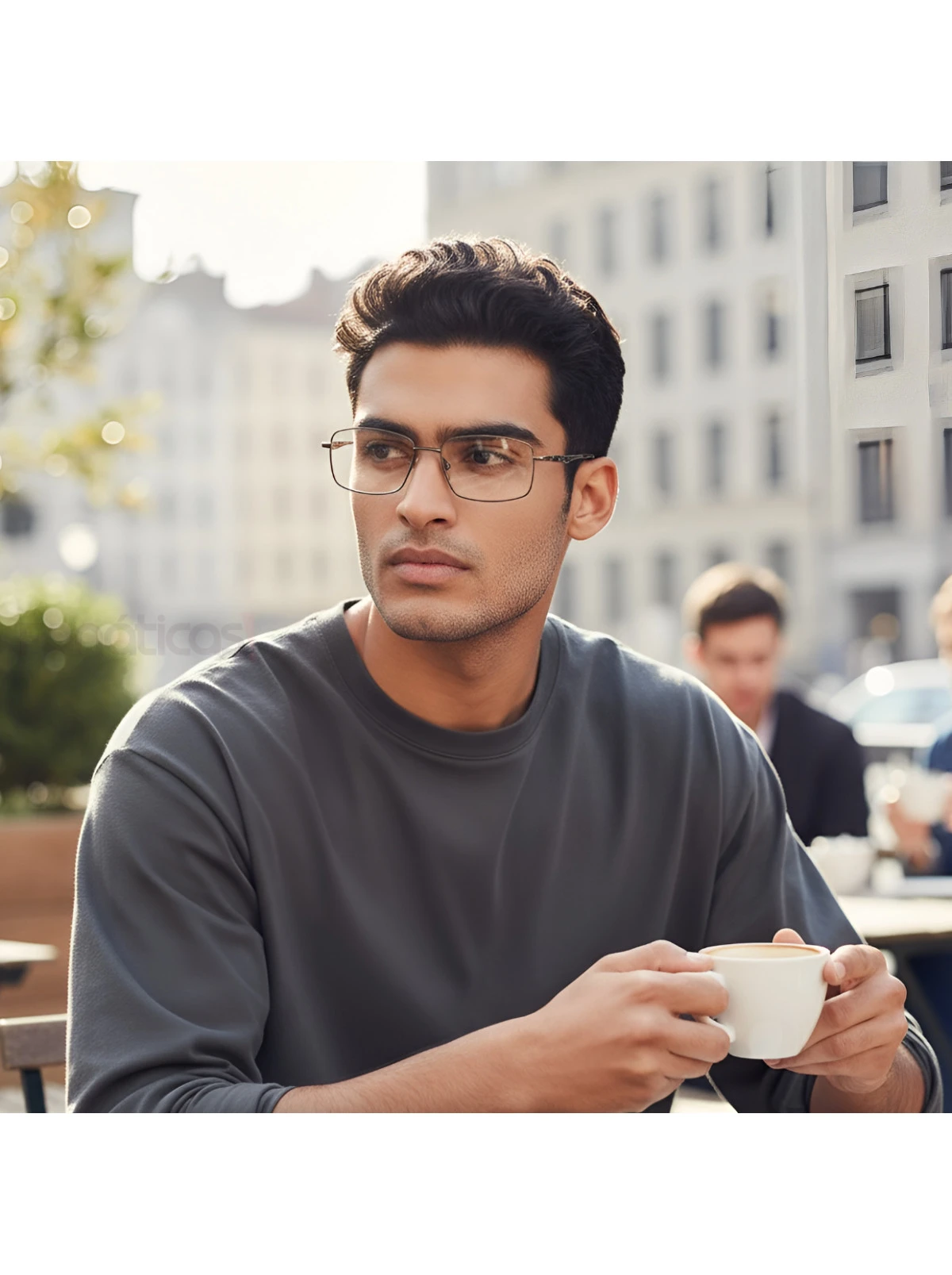 Armação de Óculos Retangular OX5118 Marrom