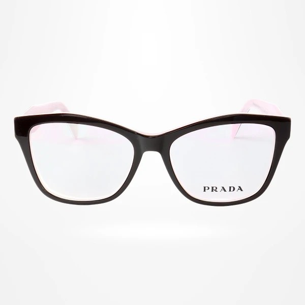 Armação de Óculos Quadrado PD0801 Preto e Rosa