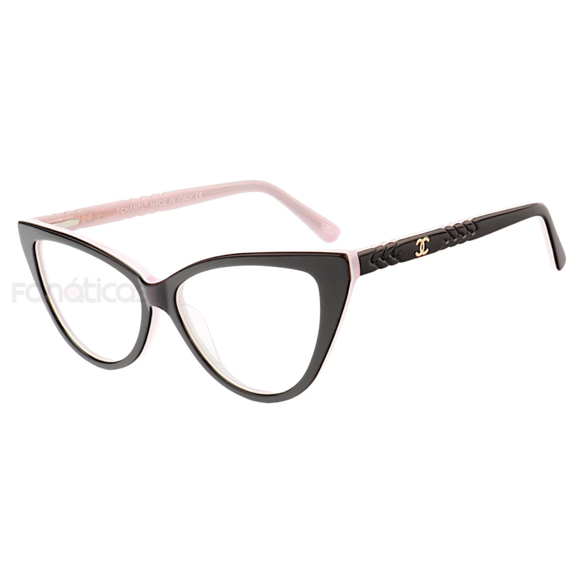 Armação de Óculos Gatinho CH5354 Preto e Rosa