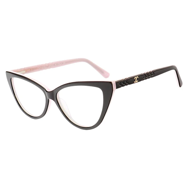 Armação de Óculos Gatinho CH5354 Preto e Rosa
