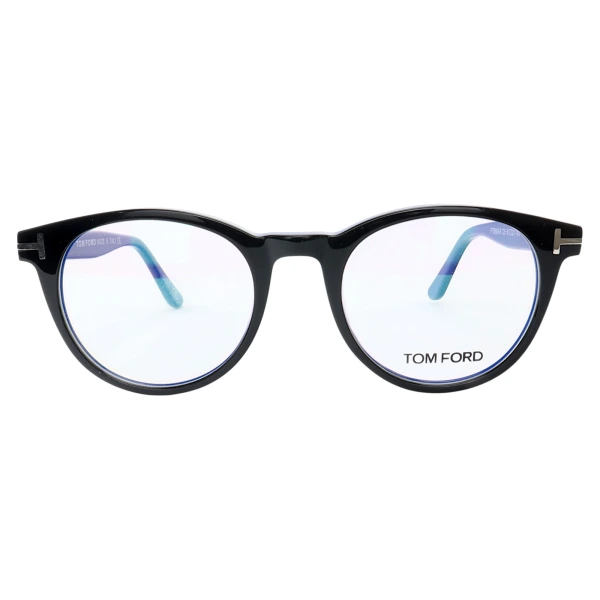 Armação de Óculos Redondo TF5695 Preto e Azul