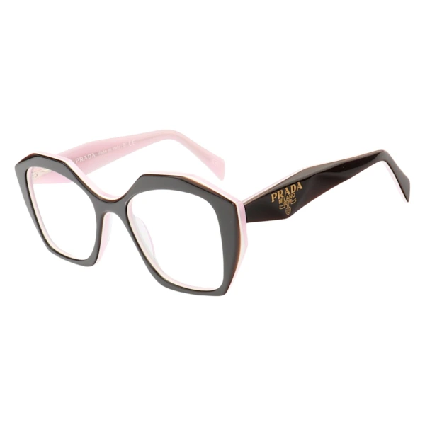 Armação de Óculos Quadrado PD58 Preto e Rosa