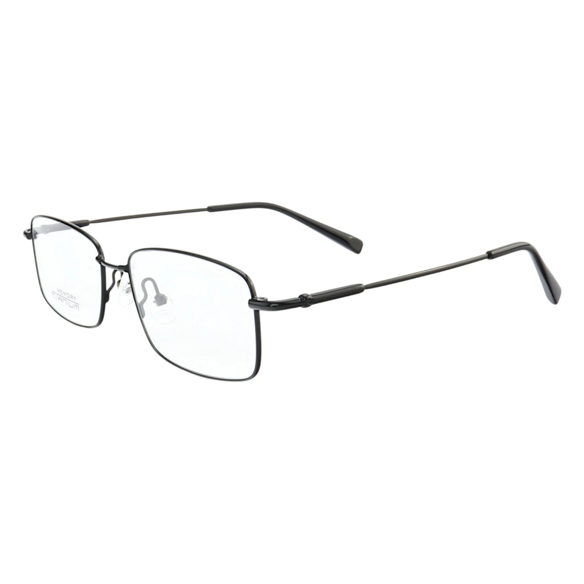 Armação de Óculos Retangular MT6587 Memory Titanium Preto