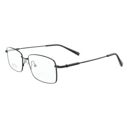 Armação de Óculos Retangular MT6587 Memory Titanium Preto