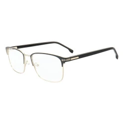 Armação de Óculos Quadrado MT8043 Preto e Prata Gold