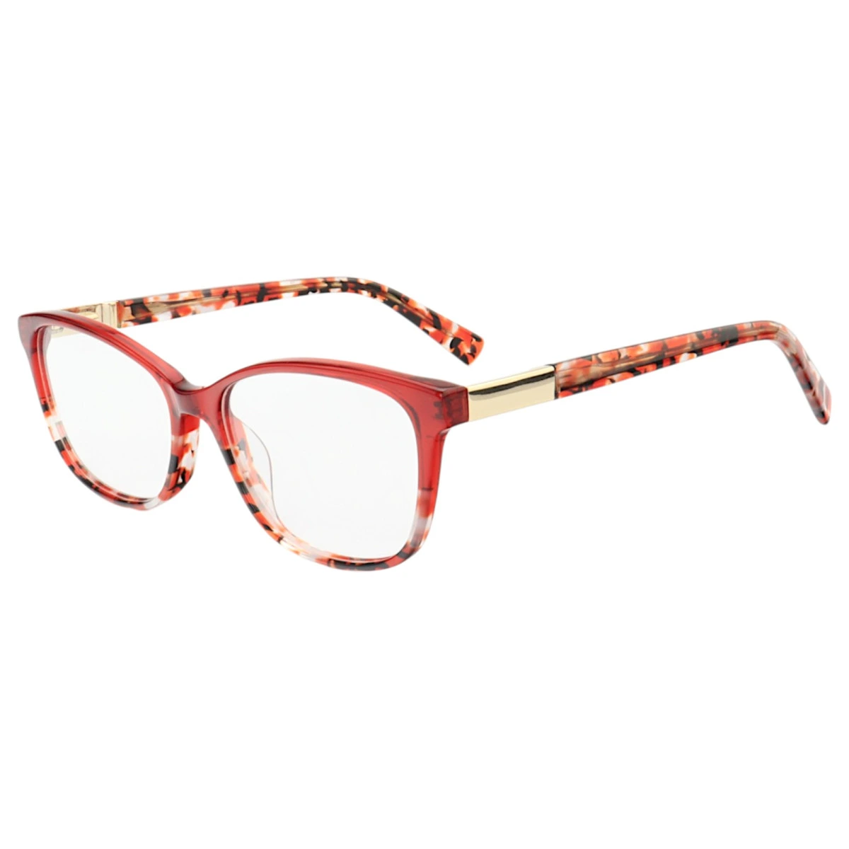 Armação de Óculos Retangular MC3810 Vermelho Floral