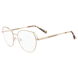 Armação de Óculos Redondo MT8056 Dourado e Rosa Tartaruga