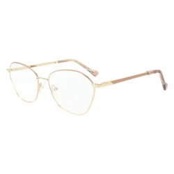 Armação de Óculos Oval MT8021 Dourado e Nude