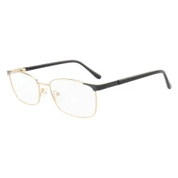 Armação de Óculos Retangular MT6913 Dourado e Preto