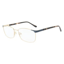 Armação de Óculos Retangular MT6913 Dourado e Azul Tartaruga