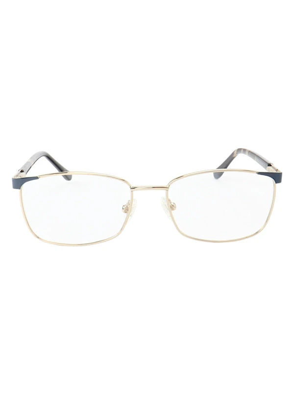 Armação de Óculos Retangular MT6913 Dourado e Azul Tartaruga