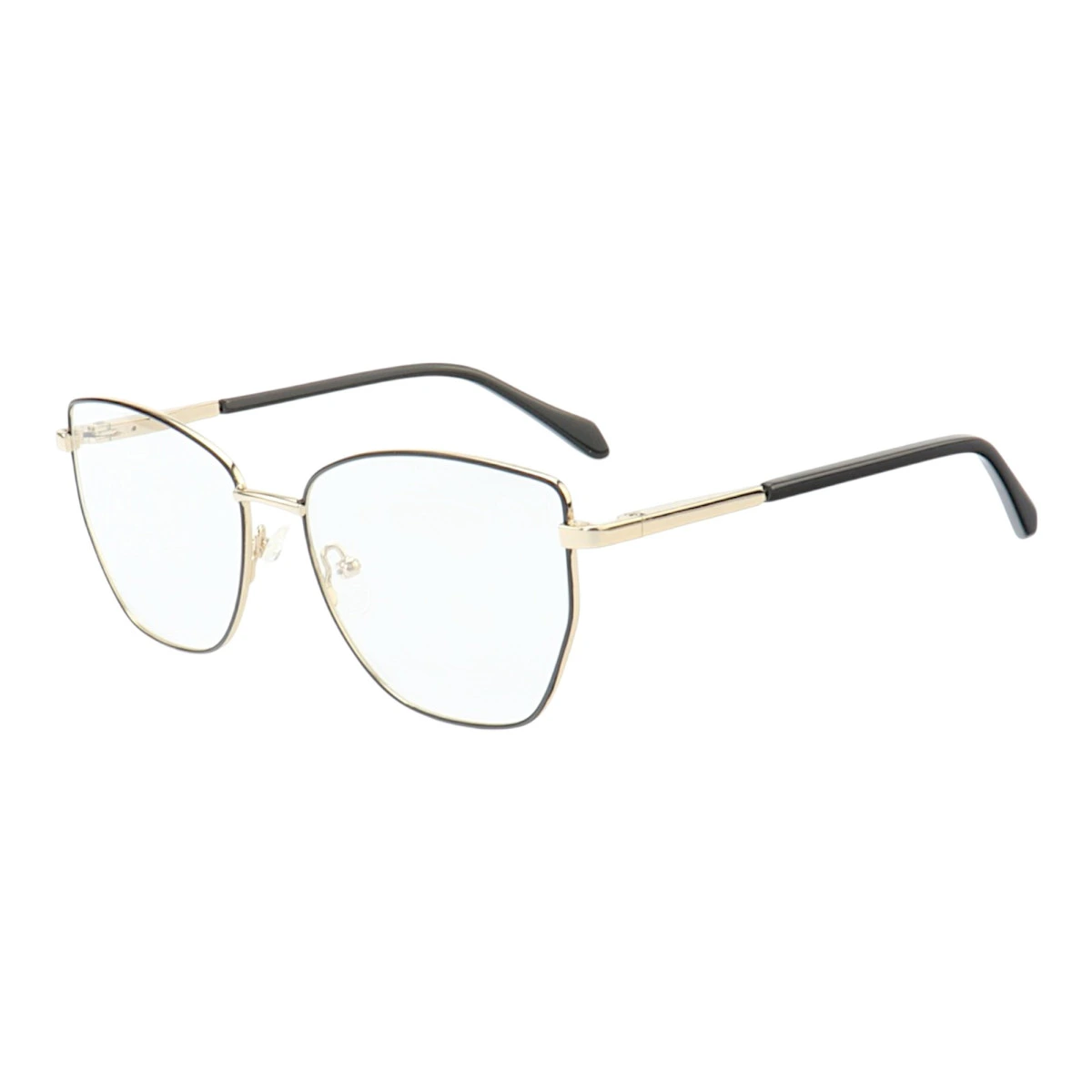 Armação de Óculos Quadrado MT8023 Preto e Dourado