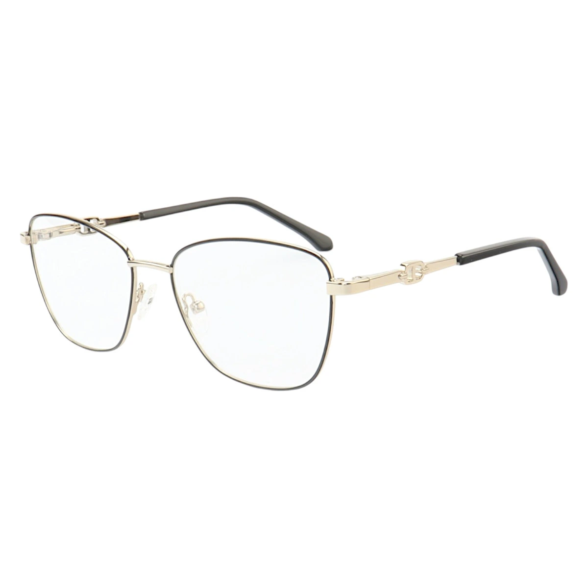 Armação de Óculos Gatinho MT8055 Prata Gold e Preto