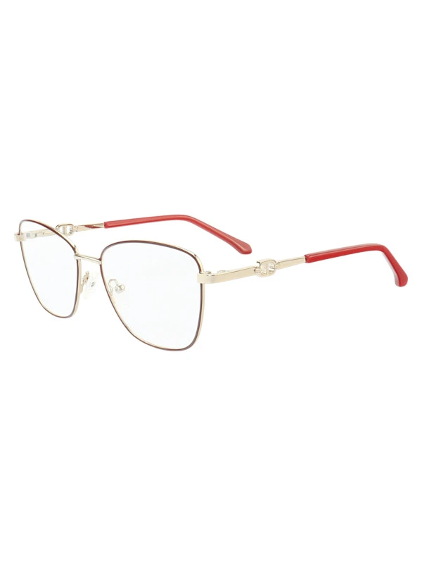 Armação de Óculos Gatinho MT8055 Prata Gold e Vermelho