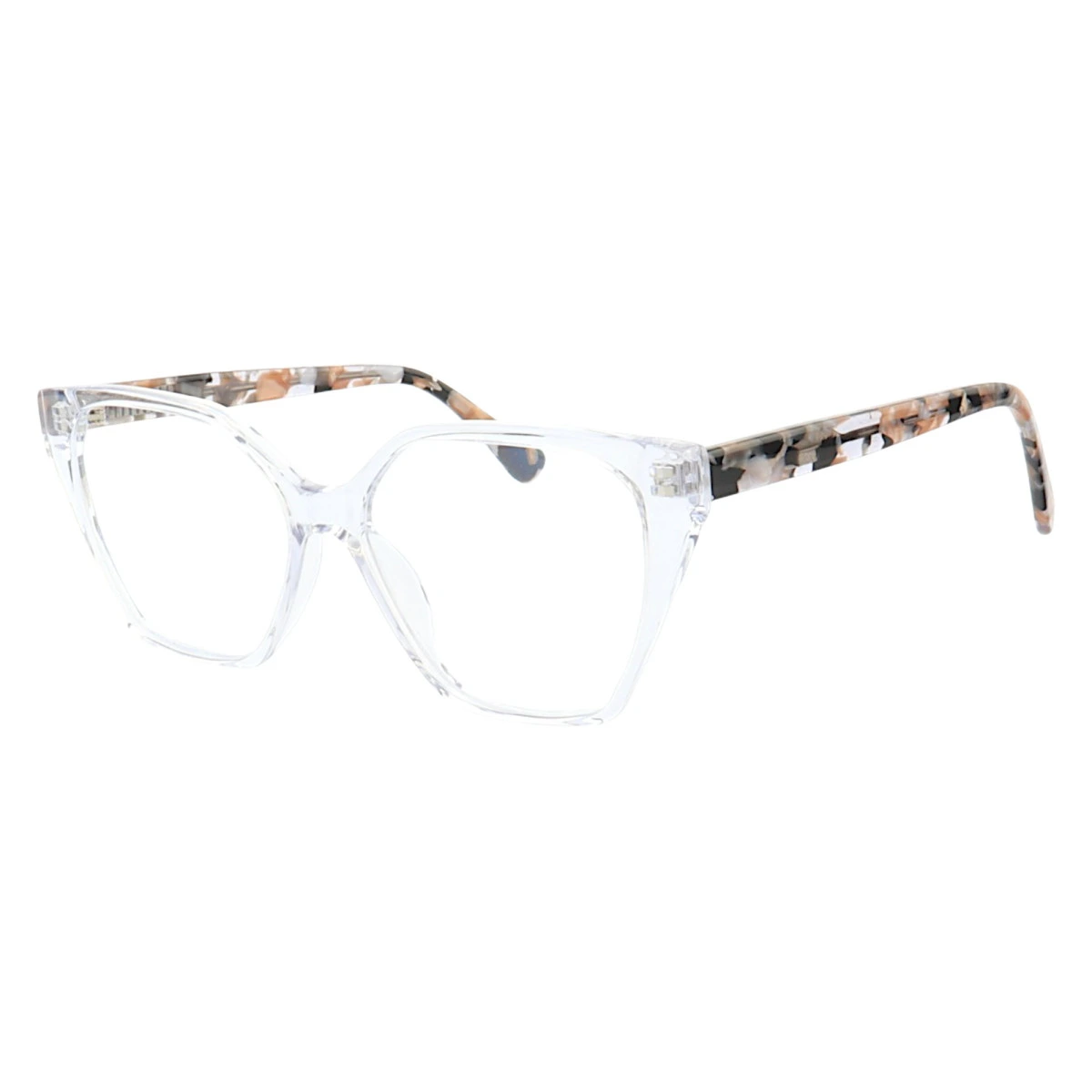 Armação de Óculos Quadrado MC3894 Transparente e Floral