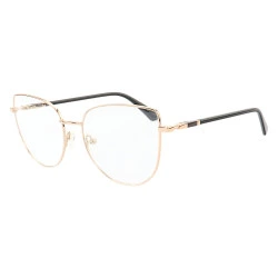 Armação de Óculos Gatinho MT8027 Dourado e Preto